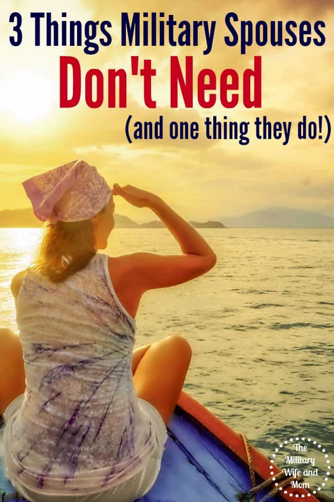 Yes, military spouses REALLY do need this one thing! So true! 