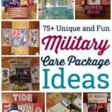 military care packages - collage
