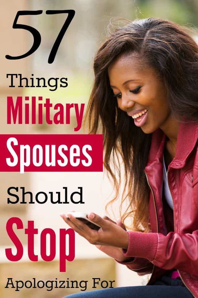 Ever find yourself apologizing for these military spouse things? This is great. 