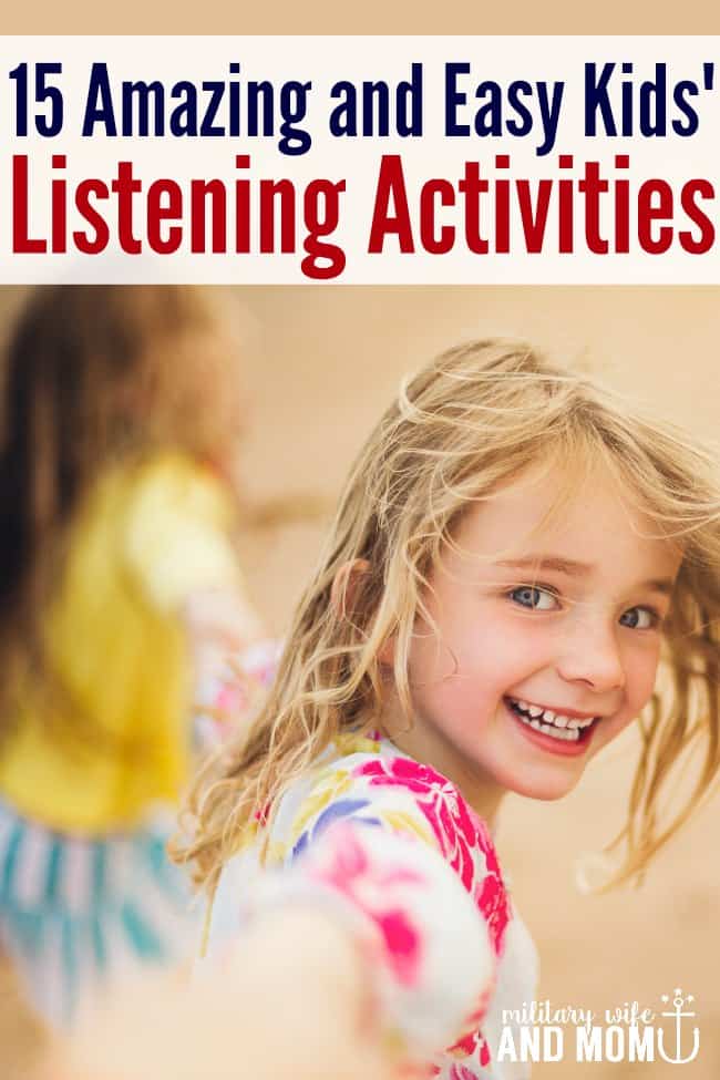 LOVE these awesome listening activities for kids! Great way to build listening skills! Positive parenting tips. 