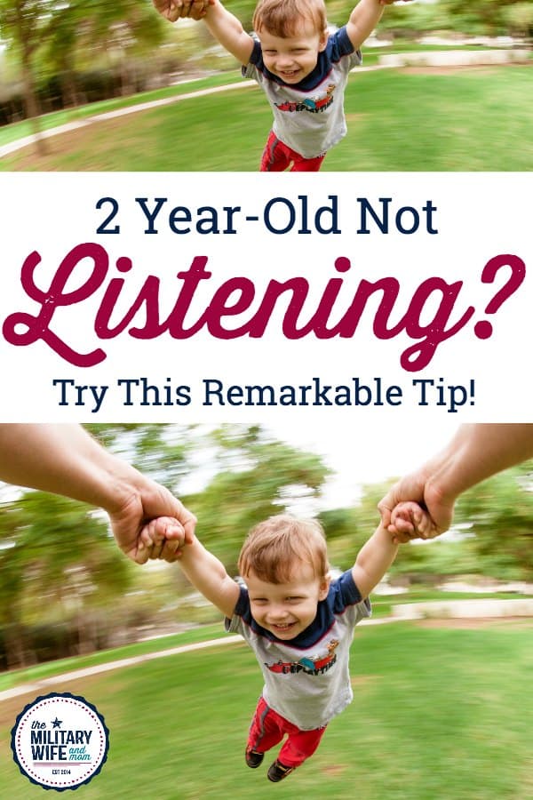 Is your two year old not listening? This simple tip is SO HELPFUL for getting a toddler to listen.