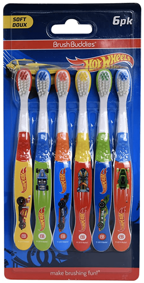 hotwheels toothbrushes 6 pack