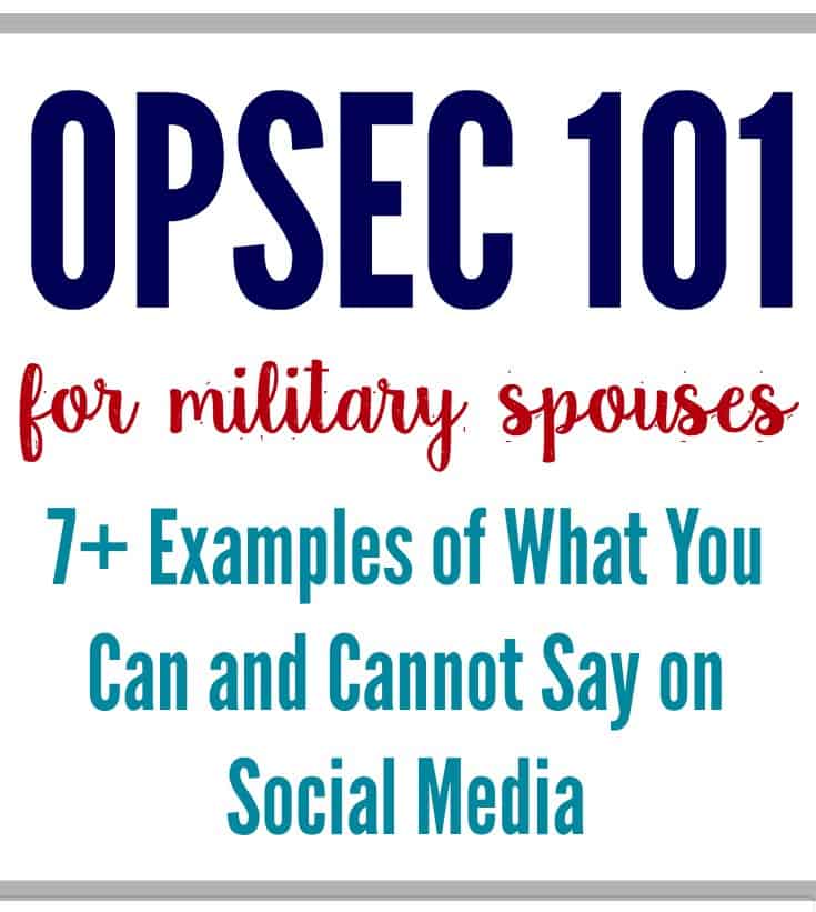 Easy to understand OPSEC and PERSEC for military spouses. Loved the examples of social media OPSEC violations | military spouses | military family | military significant others