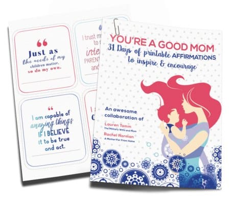 Printable positive affirmation cards for moms. These are beautiful and make the perfect gift for moms. 