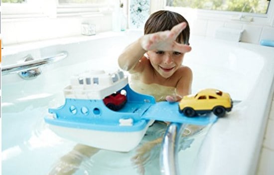 Toy Boat Bath Toys for Toddlers with 4 Cars Toys Water Toys Educational Toys 