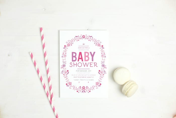 Use these unique baby shower invitations to create excitement around your event. Almost unlimited color options and custom samples to view. This post is sponsored by Basic Invite. 