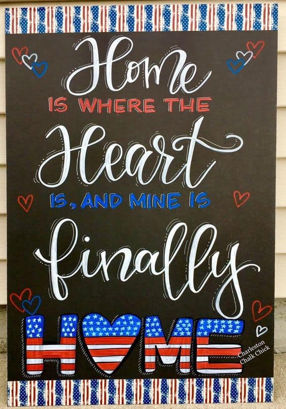 Military Homecoming sign