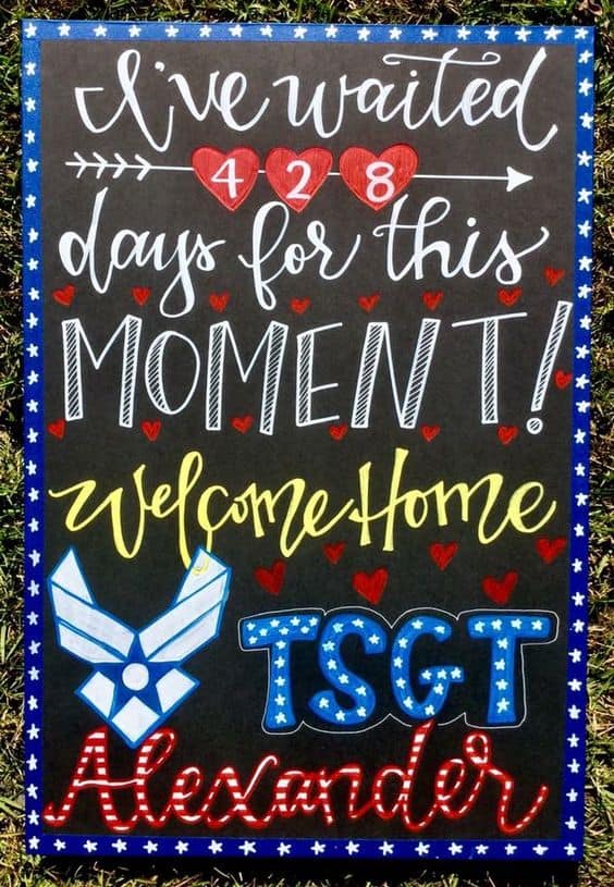 Military Homecoming sign