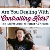 If you're struggling with kids who act controlling, this is the missing piece to help! A simple 3-part guide for controlling kids or strong-willed kids.