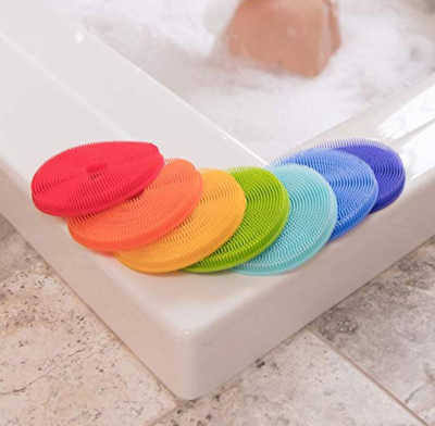 silicone bath scrubbers for kids