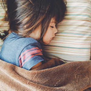 child sleeping after regression