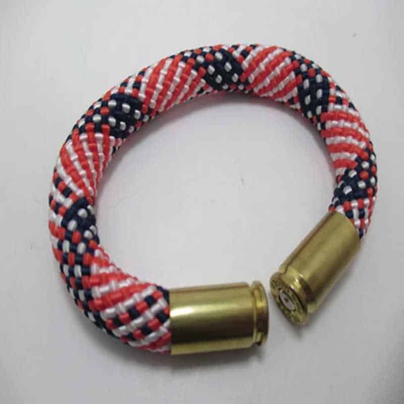 bracelet Made from bullet casings and recycled shell casings