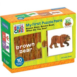 game box: matching word on one side, matching animal piece on the other.