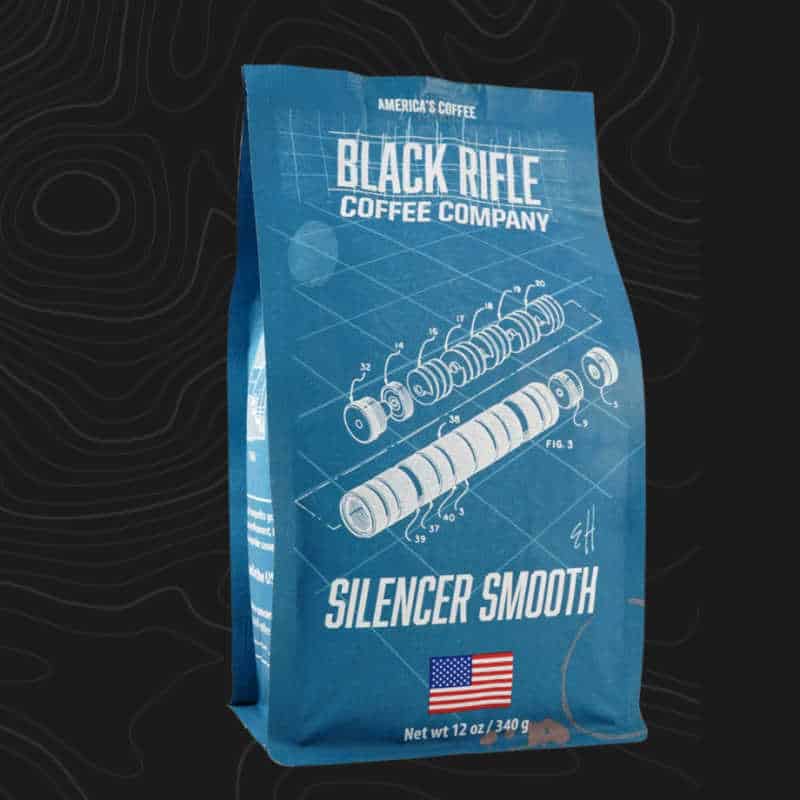 Pack of black rifle coffee blend called silencer smooth