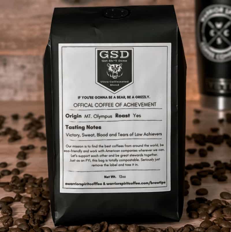 bag of coffee beans - warrior spirit coffee