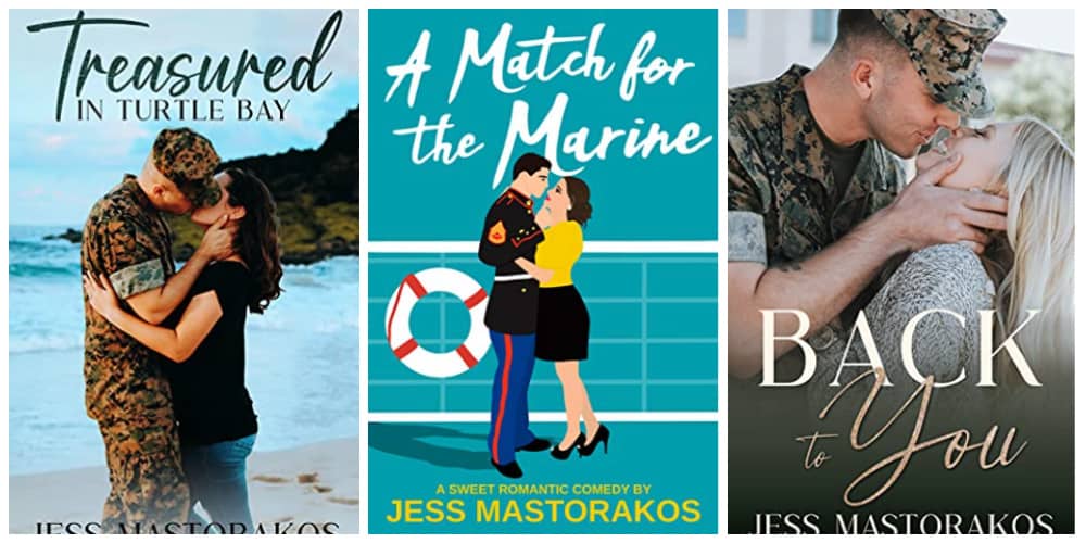 Marine romance novel covers